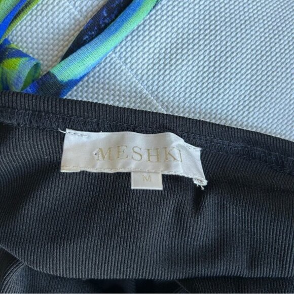 Meshki Maddie Ribbed Cut Out Maxi Bodycon Dress Black Size M - Picture 5 of 7